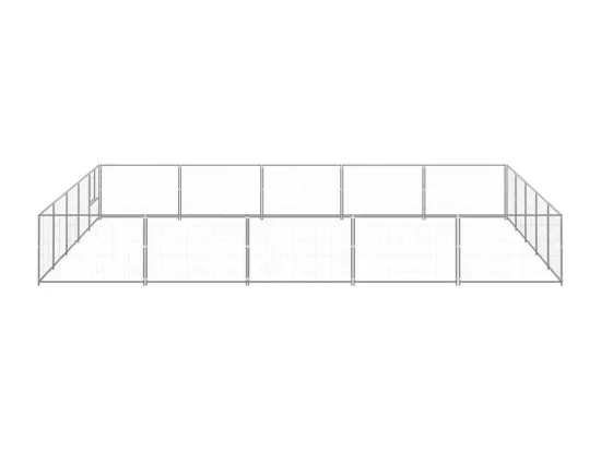 Chenil extérieur cage enclos argenté 500 x 500 x 70 cm 02_0000258