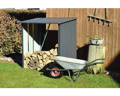 Brandhoutopslag dobar Madera 163 x 83 x 154 cm grijs