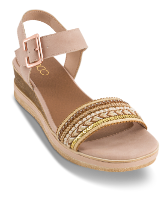 B&CO Damesandal med hæl Rosa 4213103465 | Skoringen