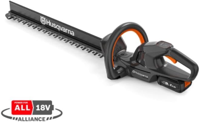 Husqvarna Akku Heckenschere Aspire H50-P4A 50 cm Schwert, Elektrischer Heckentrimmer (Aststärke bis 23 mm, inkl. Schnittgutsammler) (ohne 18 V Akku), Strauchschere