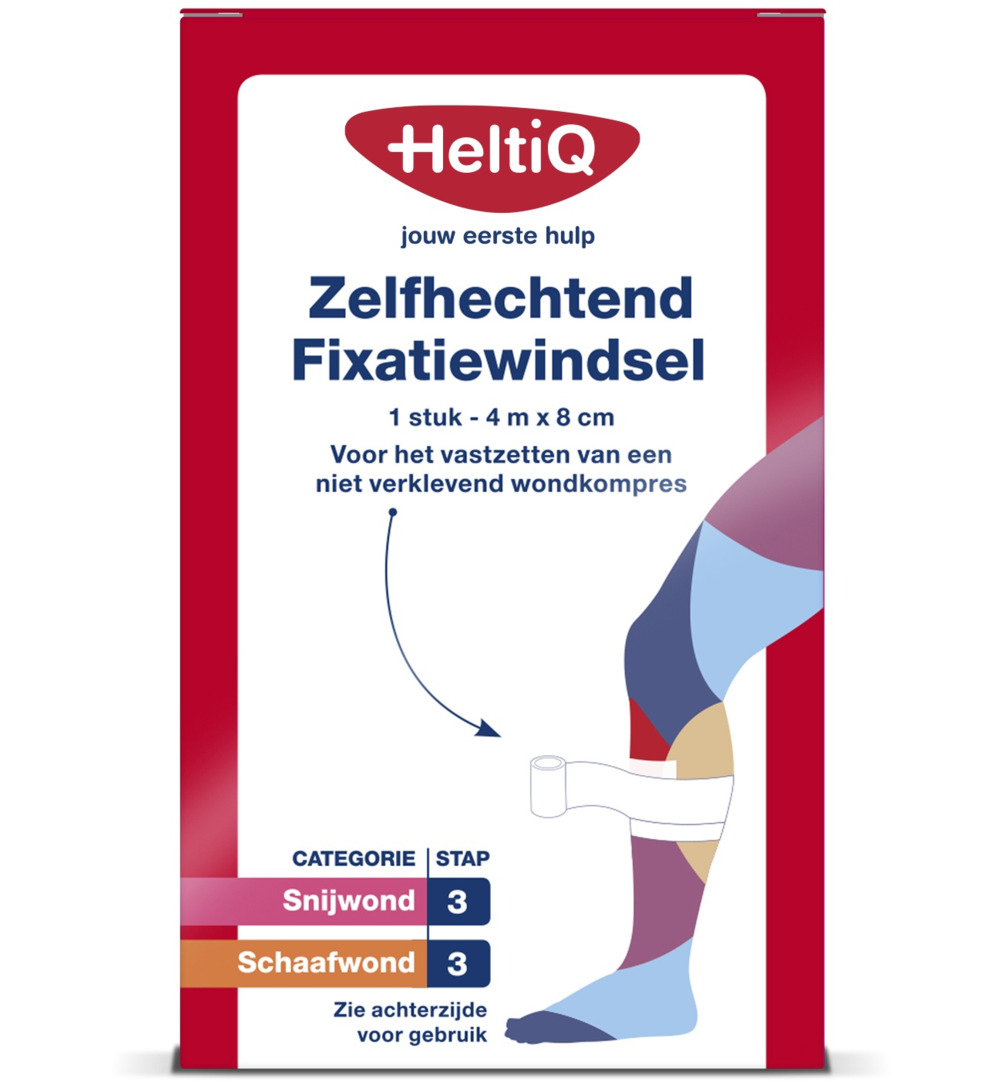 HeltiQ Zelfhechtend windsel 4m x 8 cm (1 stuk)