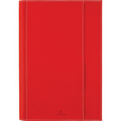 Agenda à spirale Burgos - 1 semaine sur 2 pages - 17 x 24,5 cm - rouge - Oberthur