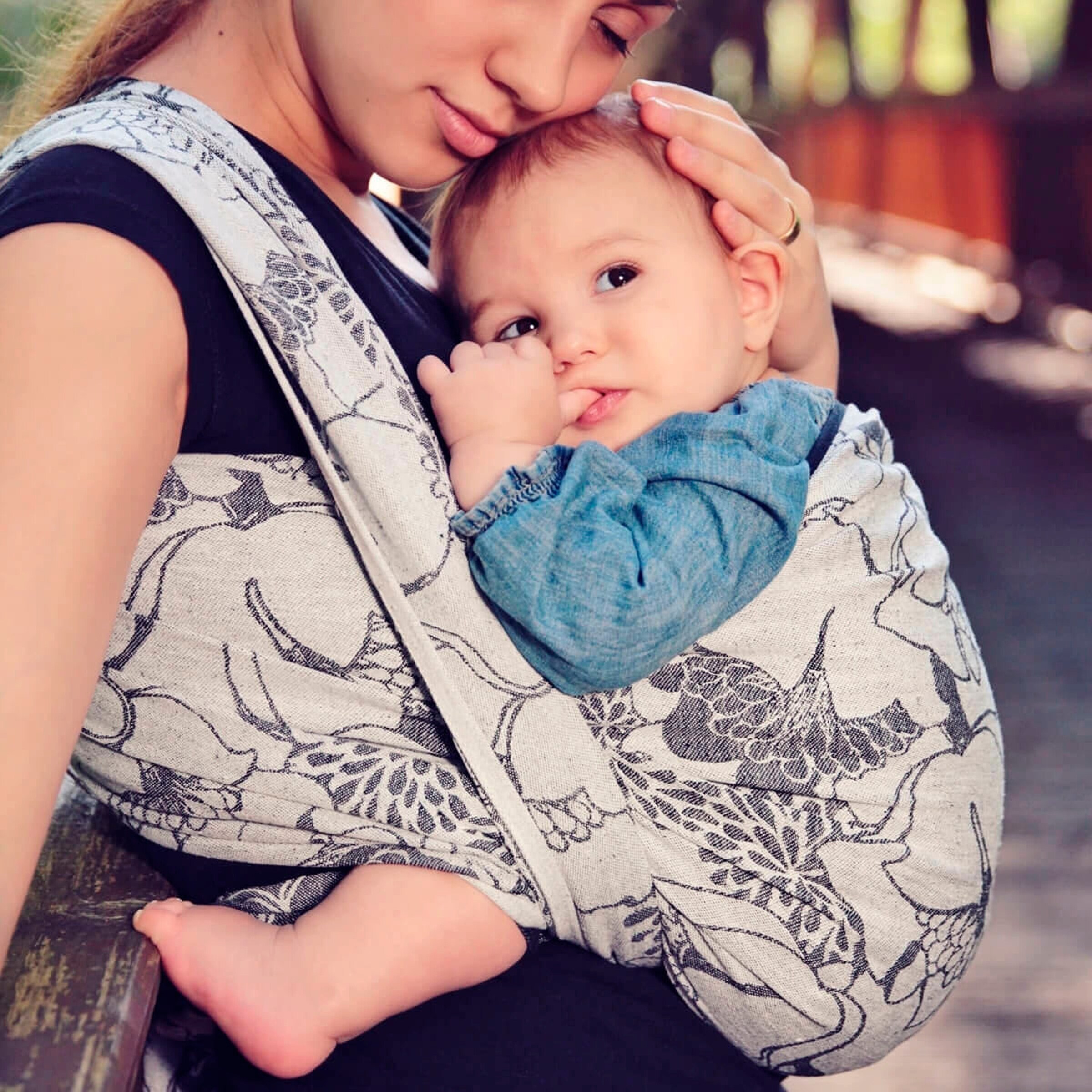 HOPPEDIZ® Babytragetuch Gewebtes Tragetuch Florenz