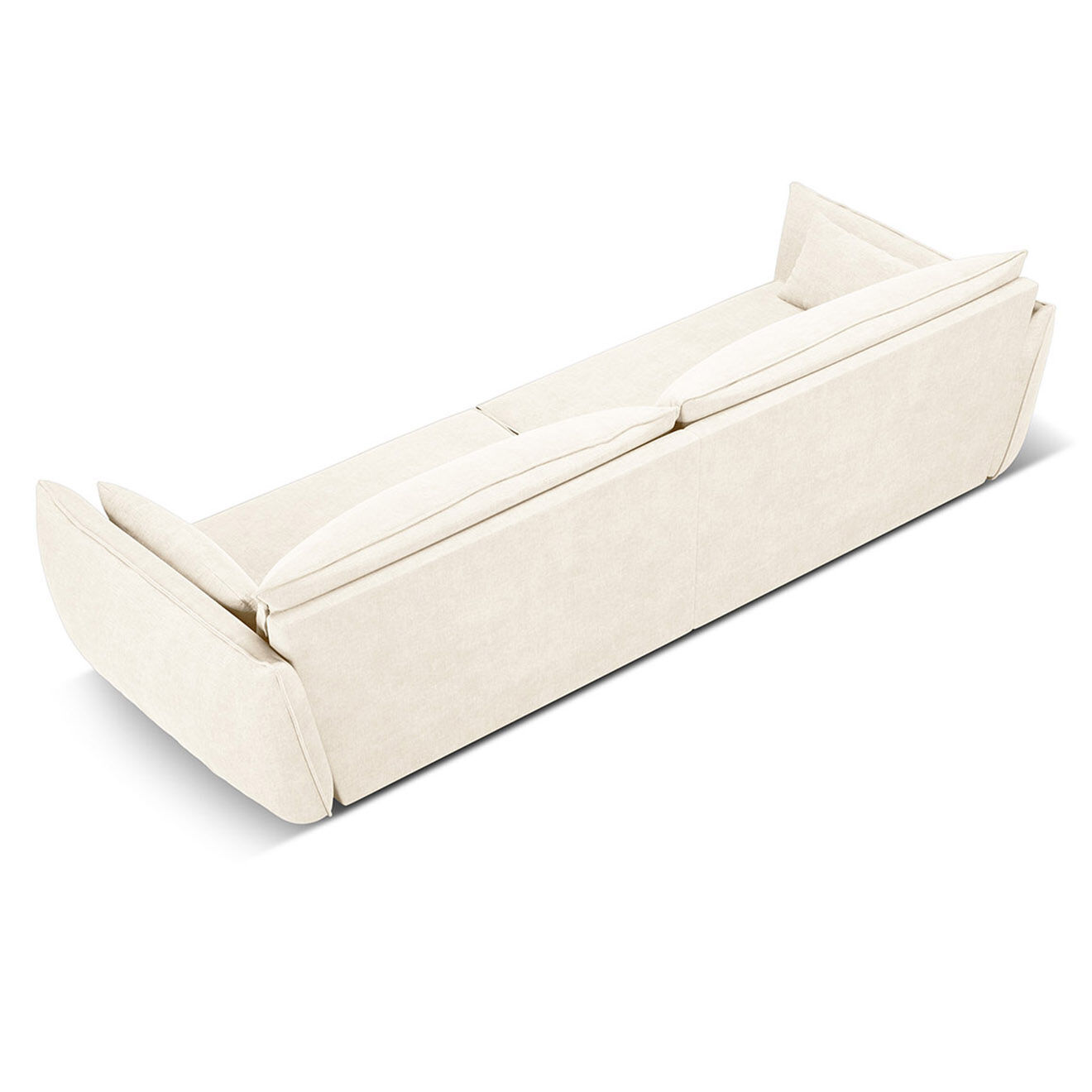 Mazzini Sofas Canapé Vanda 4 Places beige clair - 248x100x85 cm