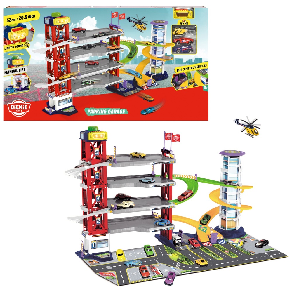 Spielset mit 4-stöckigem Parkhaus