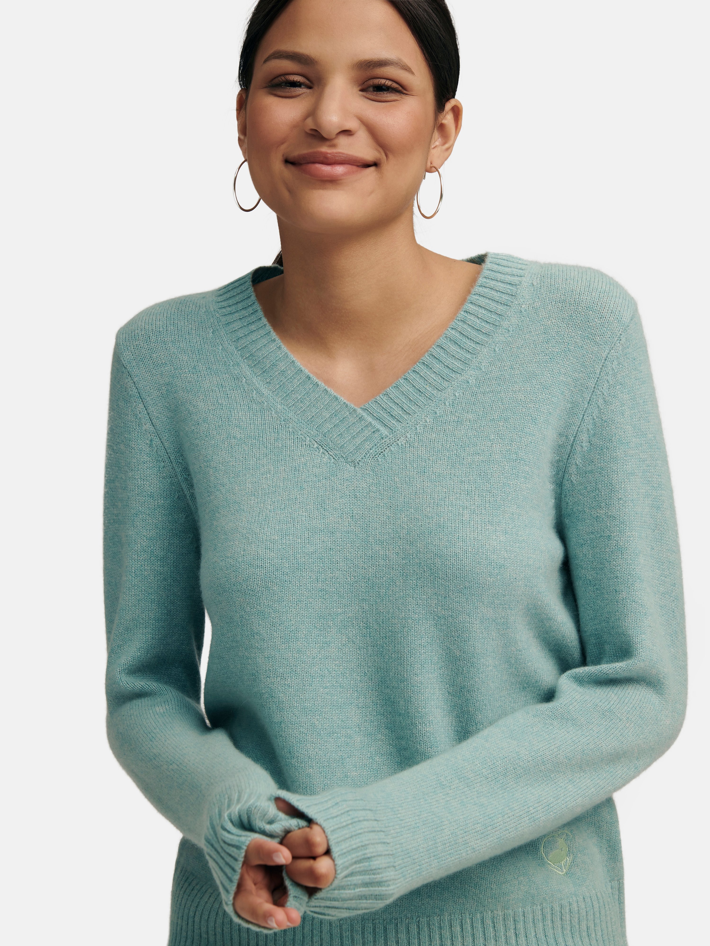 V-Pullover aus 100% Premium-Kaschmir