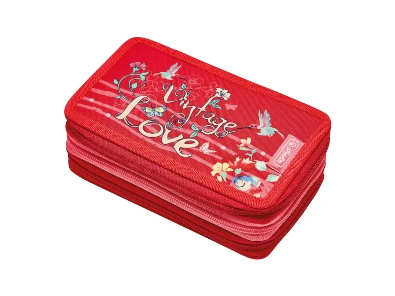 Herlitz TriCase - Blyantetui - 31 dele - polyester - Vintage Love