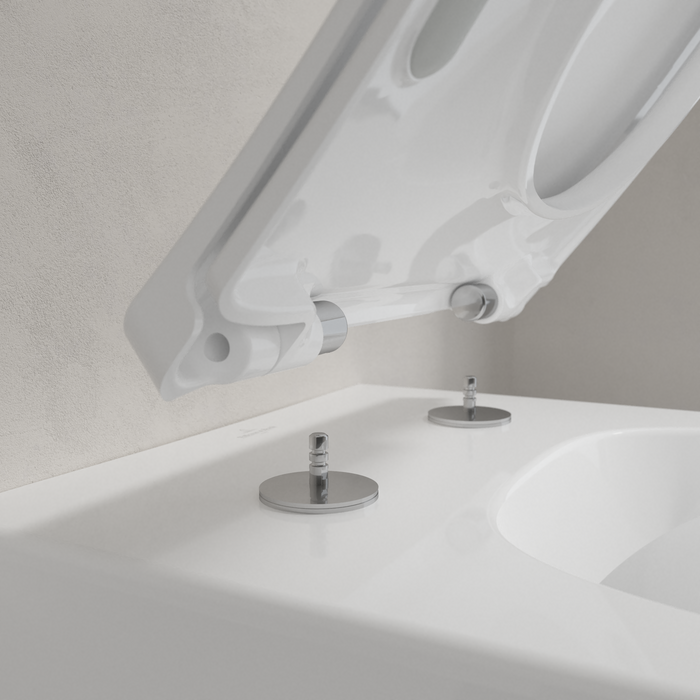 Villeroy & Boch Venticello randloos toilet CeramicPlus en slimseat toiletzitting wit glans