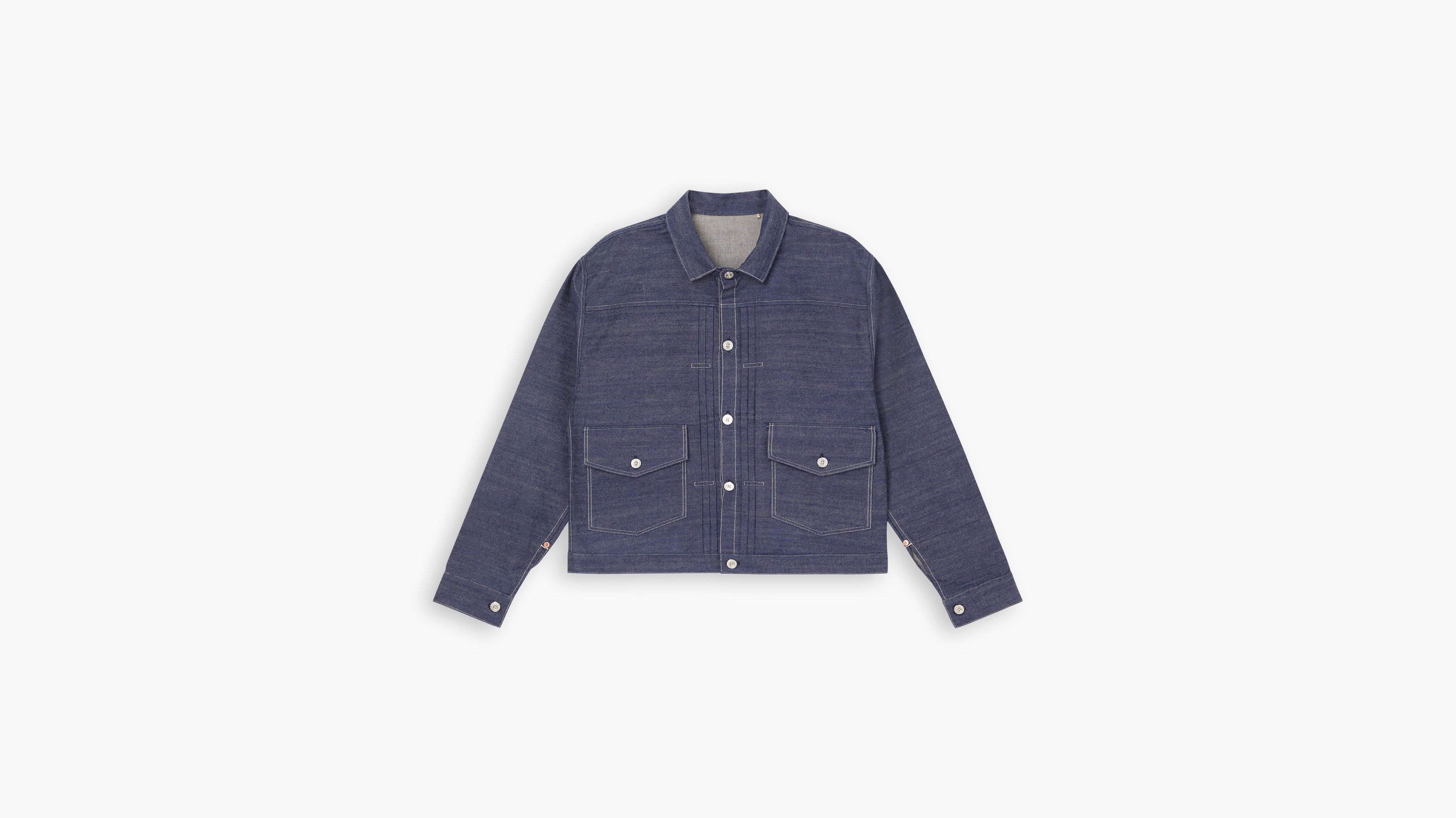 Levi's® Made In Japan veste Trucker 1879 Blouse plissée - Lvc 1879 Organic Pleated Blouse - Bleu