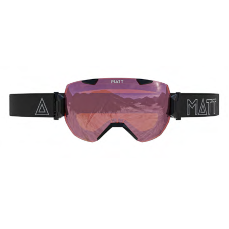 Matt synchro skibril - black/light blue