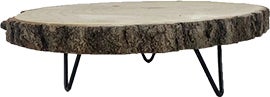 Natures Accents decoratiebord op voet Flor naturel D 24 H 8 cm