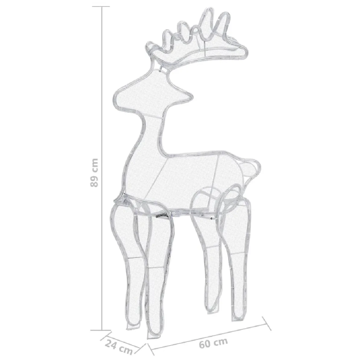 vidaXL Décoration de Noël renne LED 306 cm