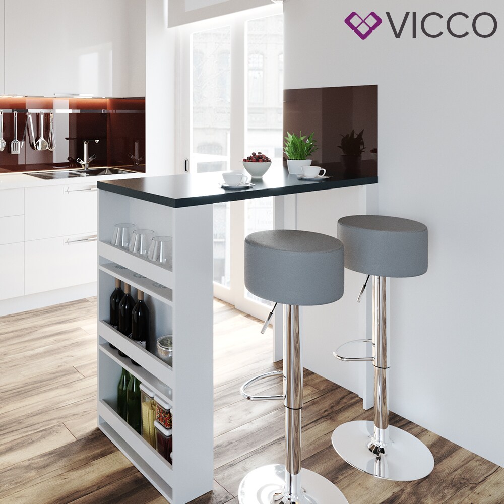 VICCO Bartisch Bartresen Stehtisch Tisch Tresentisch Bistrotisch Weiß Anthrazit