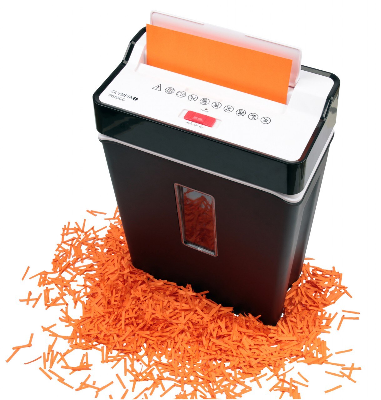 OLYMPIA PS 53 CC Set mit Ölpapier Aktenvernichter,Partikelschnitt Sicherheitsstufe P4