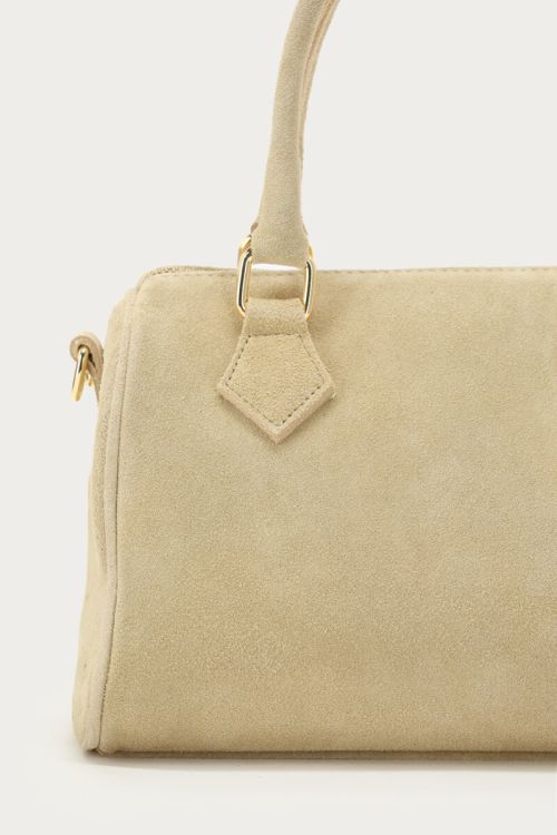 Beige suède tas