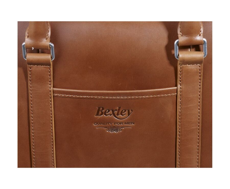 Cartable homme cuir avec bandoulière Gold - KARLINGTON III