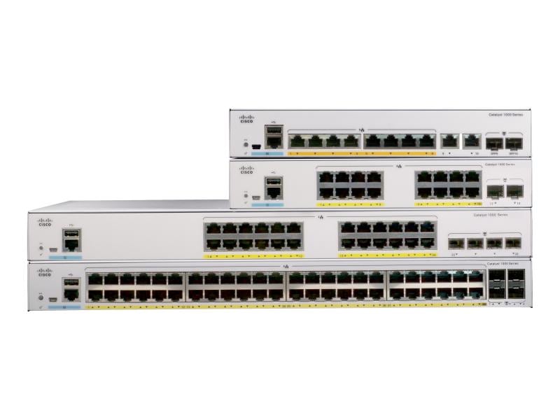 Cisco PoE  Switch C1000-8P-E-2G-L 8 Port Full-Managed