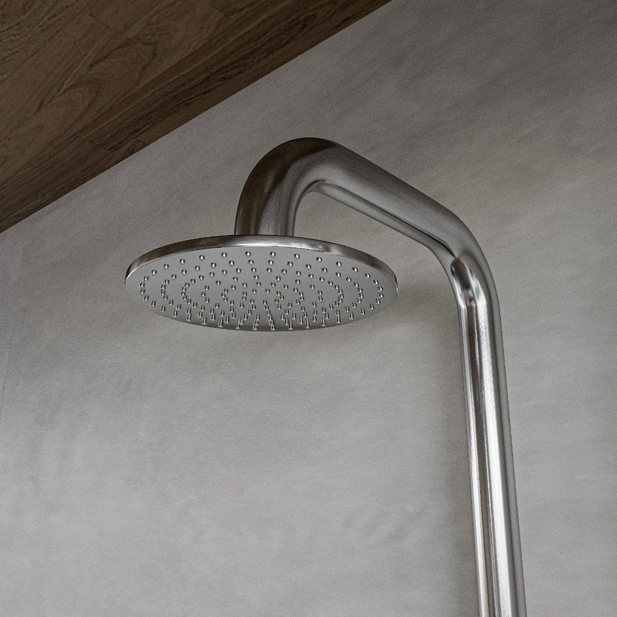 FortiFura Outdoor Deluxe vrijstaande buitendouche met handdouche geborsteld RVS