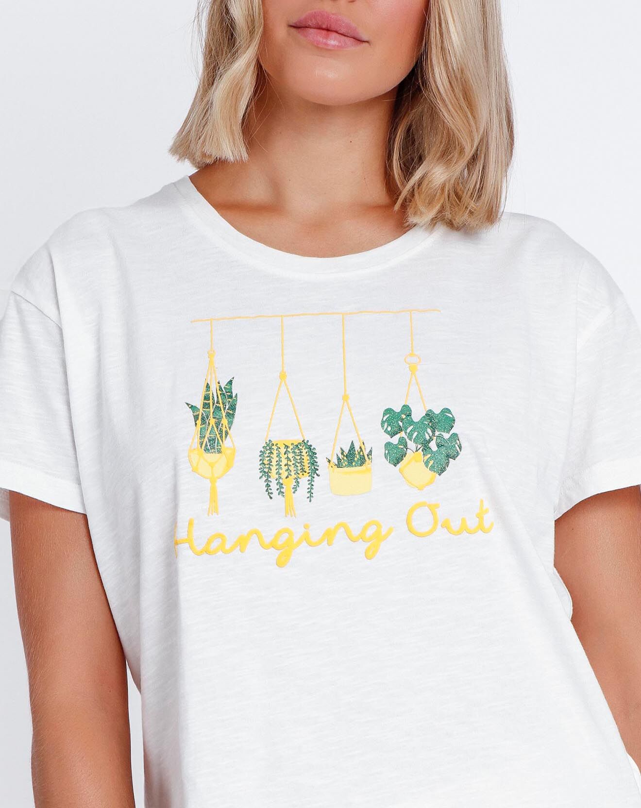 Admas Pyjama T-Shirt & Short Valentina blanc cassé