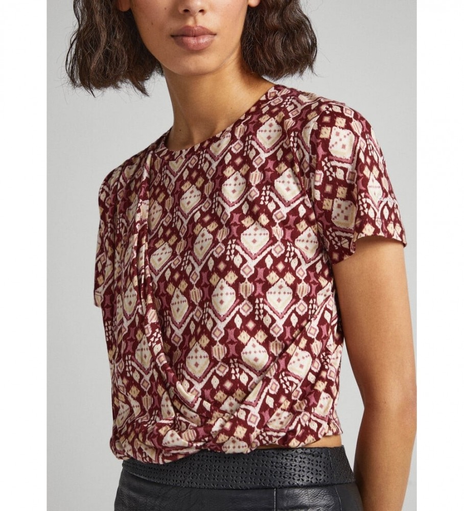 Pepe Jeans T-shirt Bernetta bordô