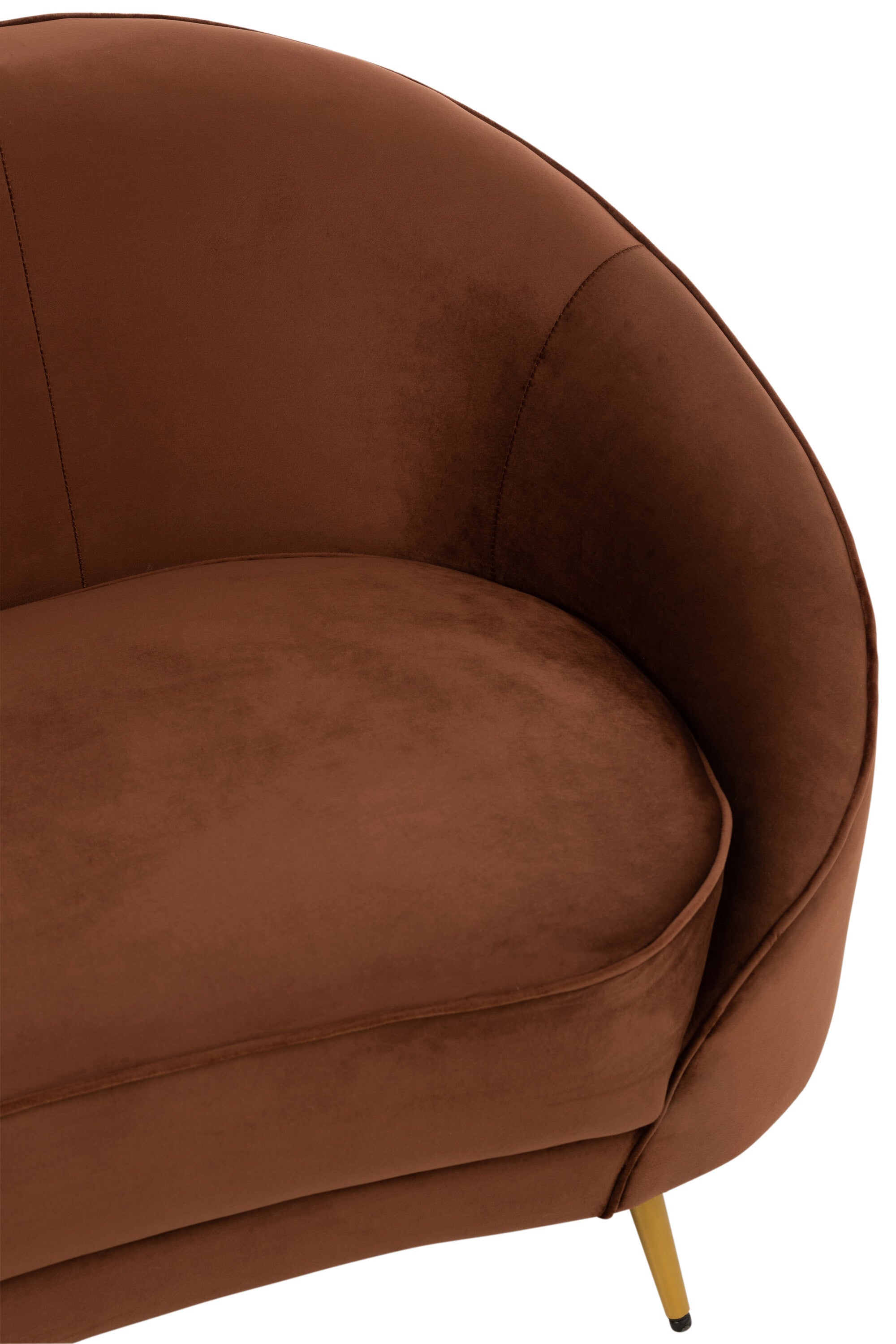 J-Line sofa Elisabeth - textiel|metaal - bruin