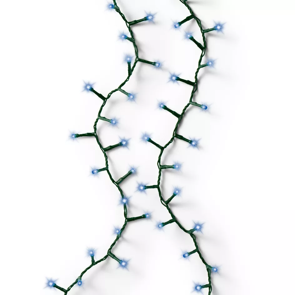 Guirlande lumineuse 34 m 1500 LED câble vert Luxe Bleu