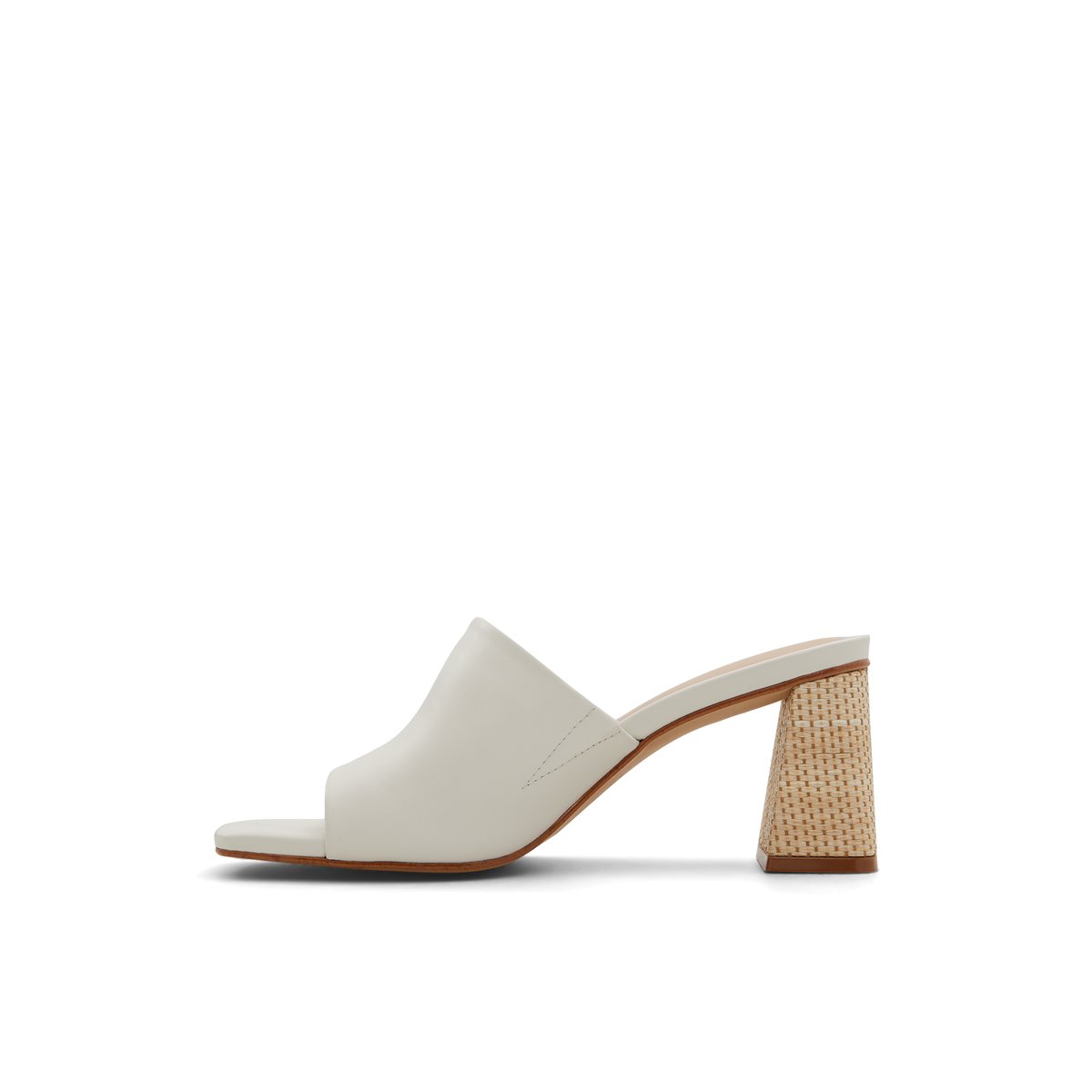 ALDO-Harans-l-Mules Sandales - Talon bloc - Blanc/Oss