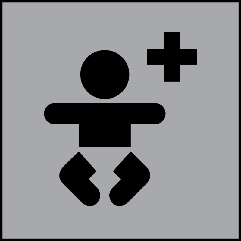 Panneau Centre médical pour enfants - ISO 7001 en Gravoply