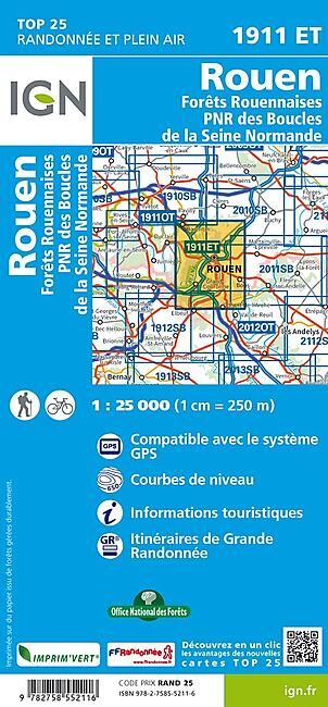 IGN - TOP 25 1911ET ROUEN 1 25 000
