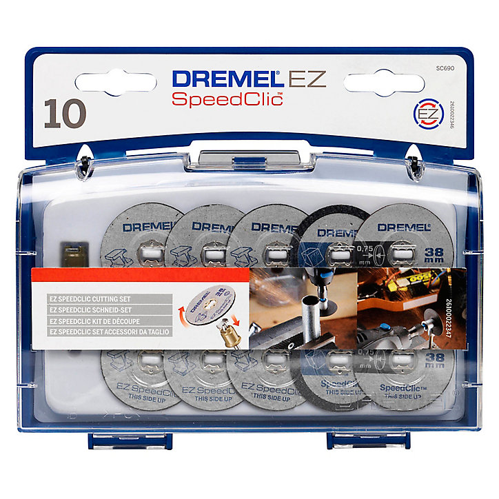 10 disques à tronçonner Dremel SpeedClic