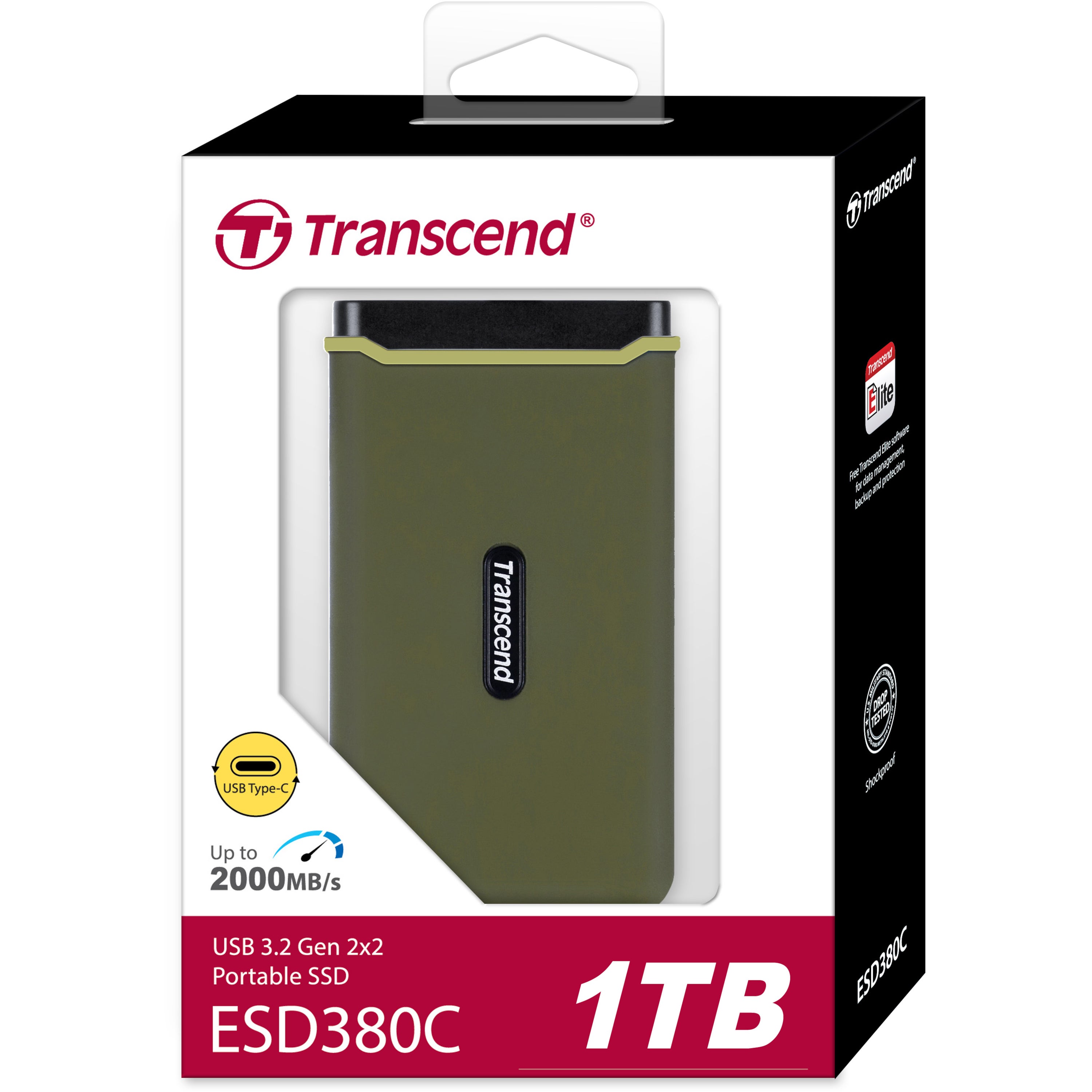 Transcend ESD380C externe SSD schijf USB 3.2 Gen 2 type C 1TB