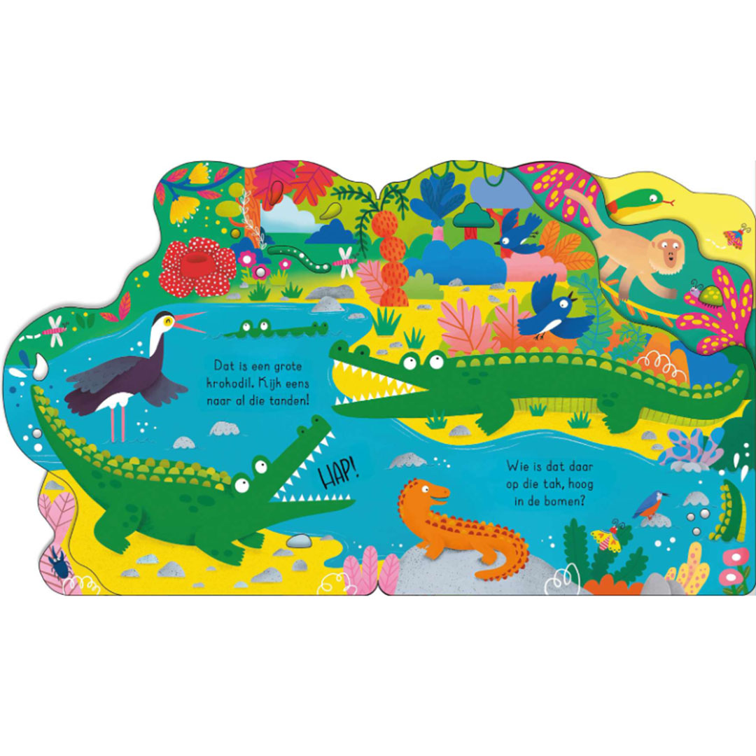 uitgeverij usborne wie zie je vandaag in de jungle?