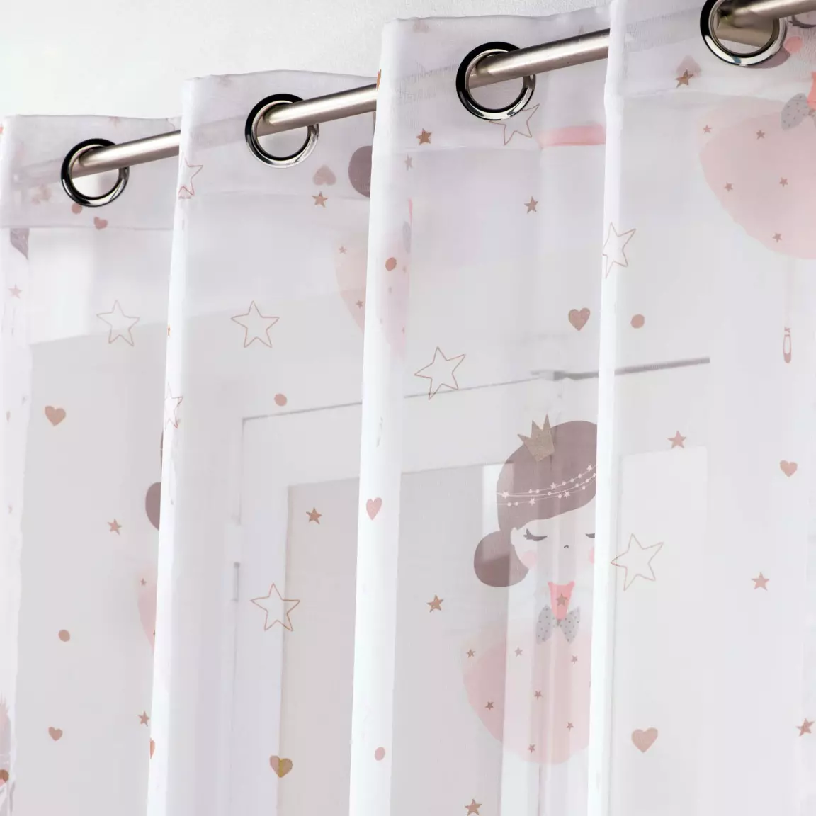 Voilage enfant (140 x 240 cm) Petite princesse Blanc