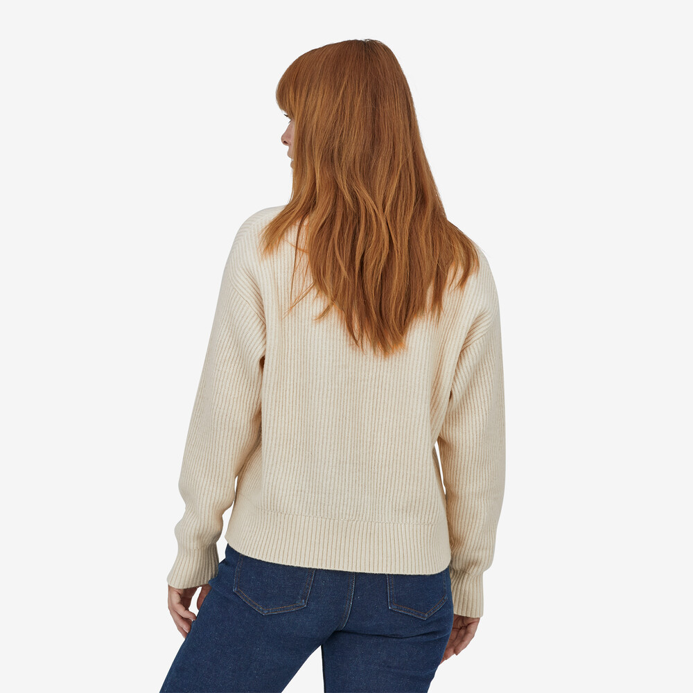 Damen-Strickjacke aus recyceltem Wollmischgewebe