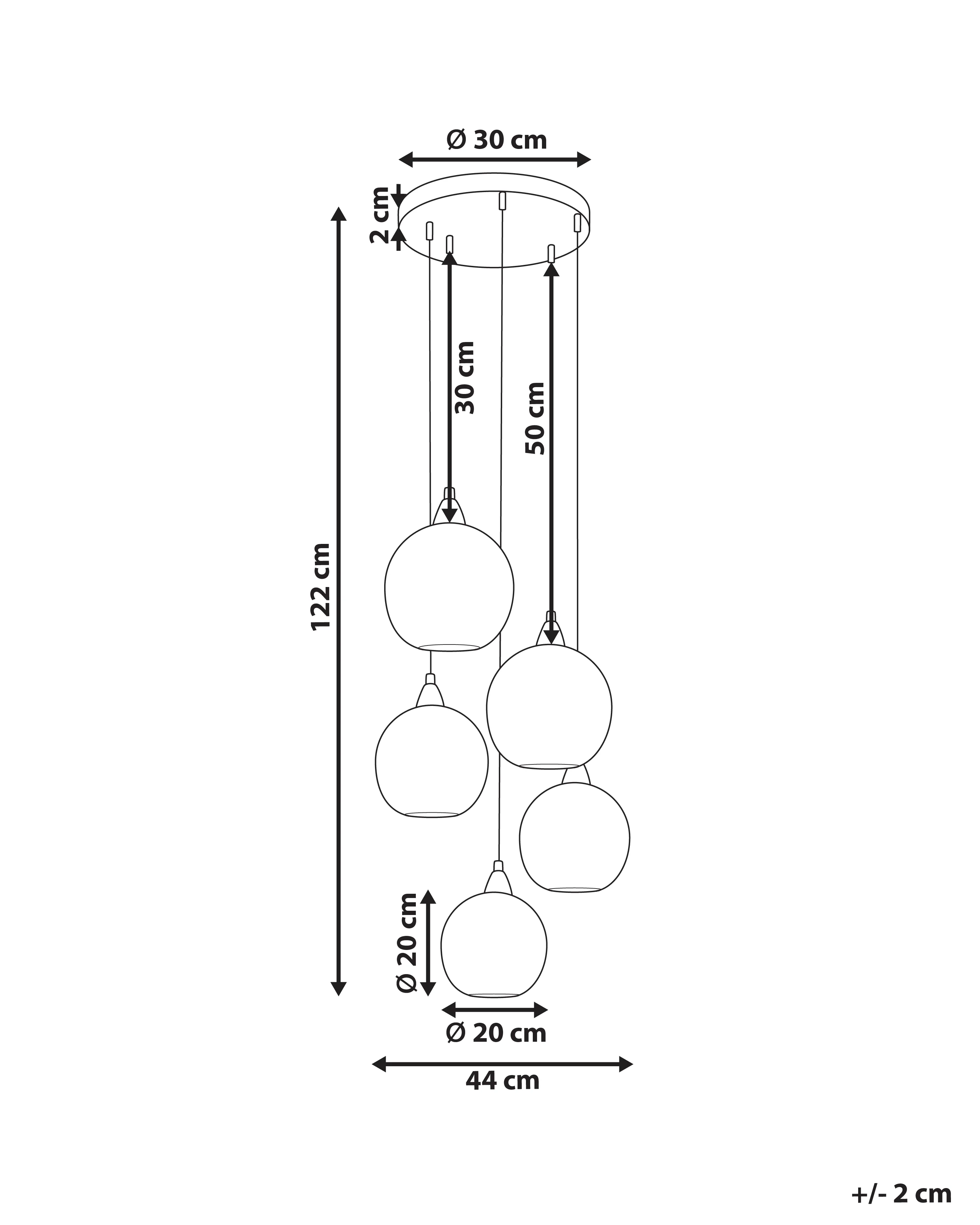 Hanglamp PABELLON Glas Blauw