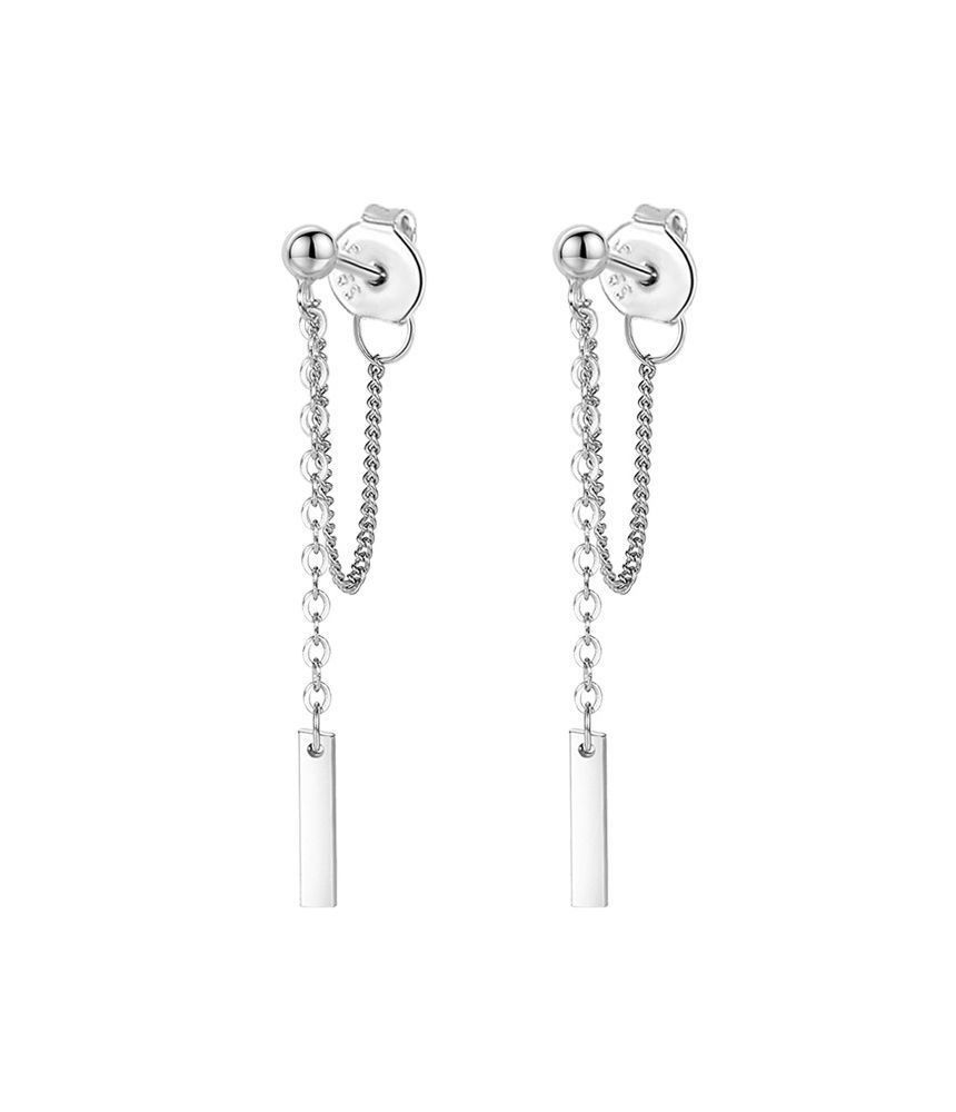 pexrl sieraden - Sterling zilveren oorbel met ketting
