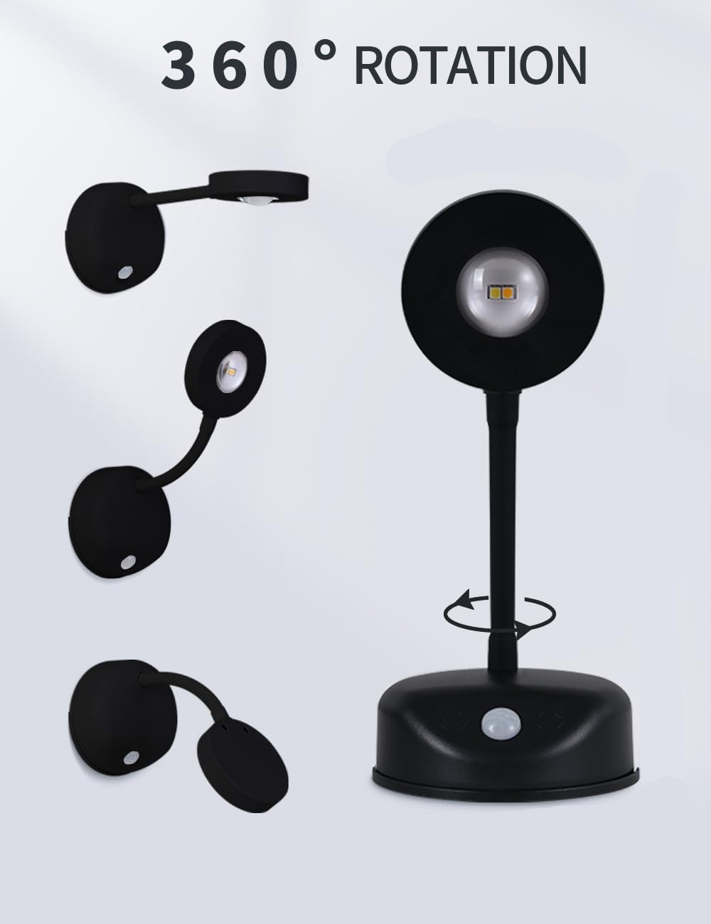 (20x8cm) 2 LED's Touch Wandleuchte USB Home Deko Tisch Lampe Nachtlicht mit Dämmerungssensor   Fernbedienung - Weiss