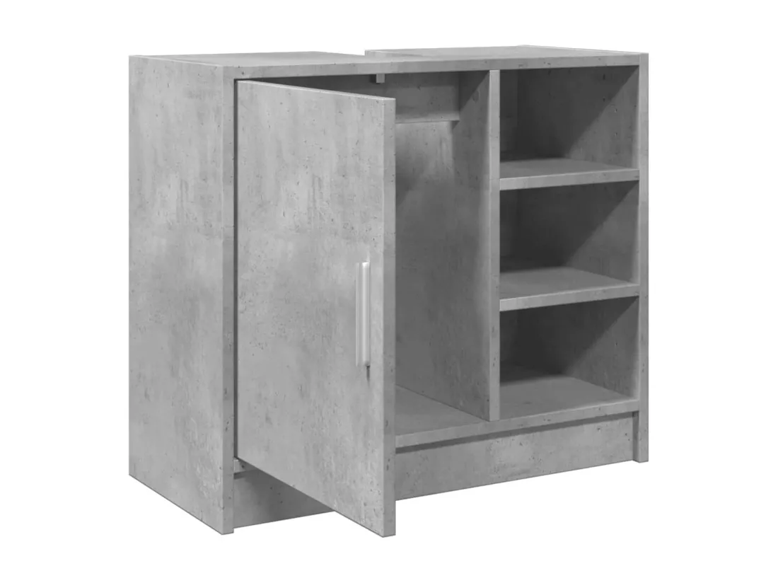 Armoire d'évier gris béton 63x29x55 cm bois d'ingénierie