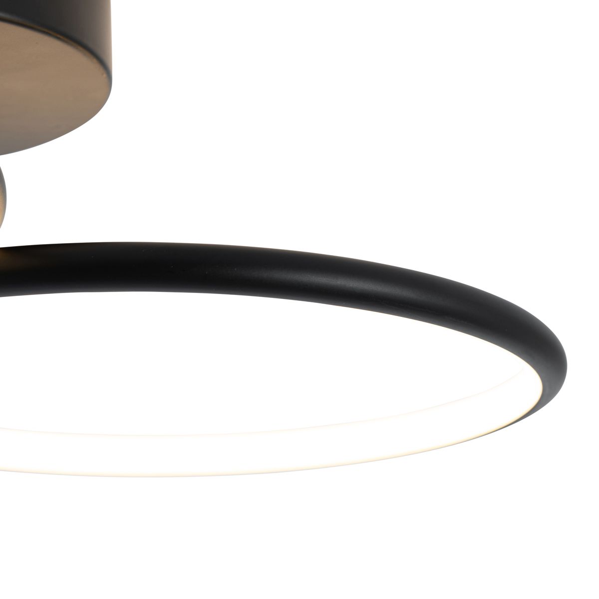 Design plafondlamp zwart incl. LED 3-staps dimbaar 2-lichts - Joaniqa