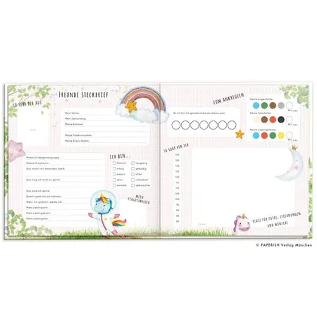 PAPERISH Kindergartenfreunde - Einhorn: ein Album für meine ersten Freunde (Freundebuch)