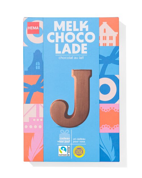 lettre J en chocolat au lait 140g