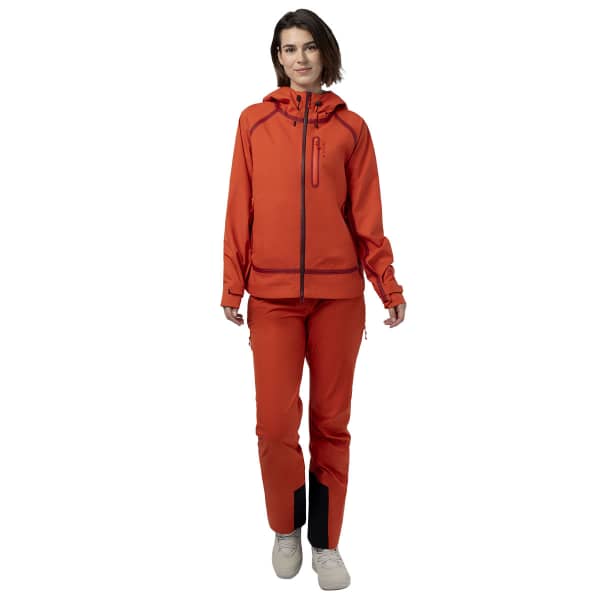 Veste ski de randonnée AYAQ LONAK HARDSHELL JKT W ORANGE SUNRISE
