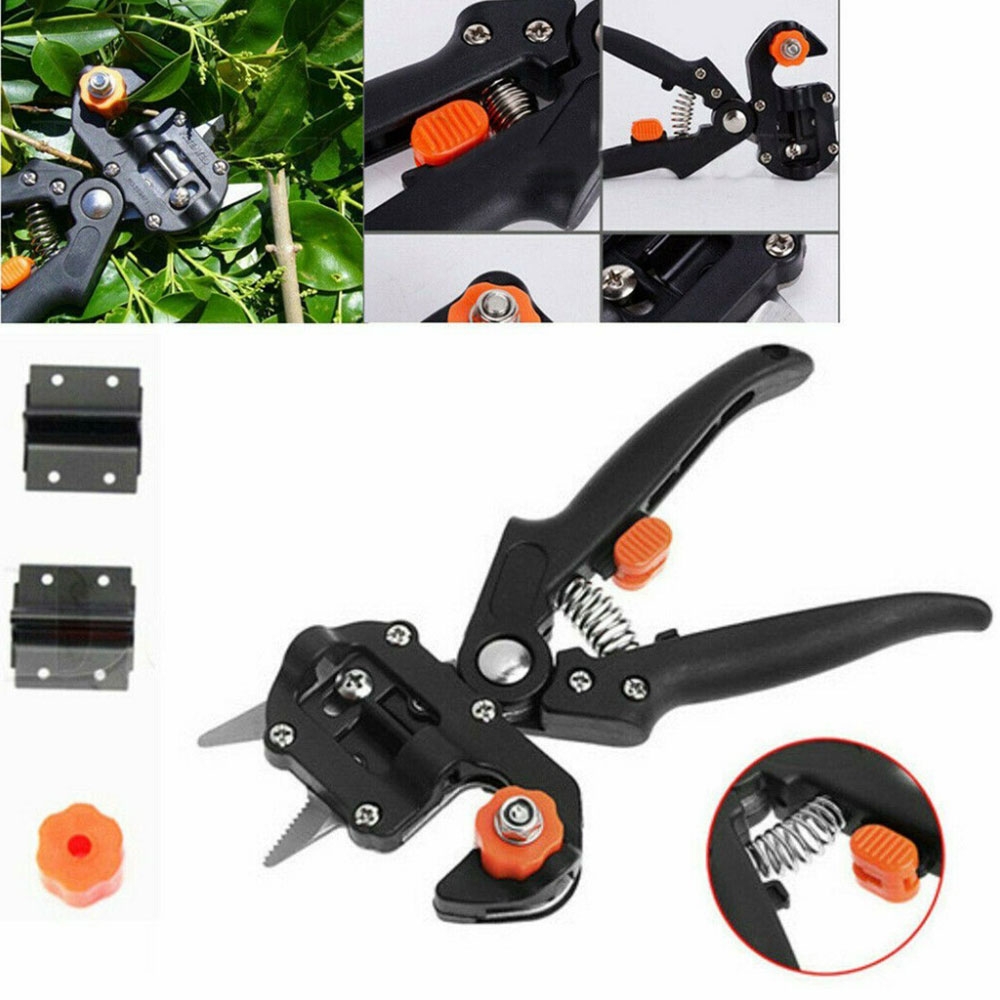 Garten Pfropf Schere Pfropfmesser Veredelungszange Schneidewerkzeug   3 Klingen - Schwarz