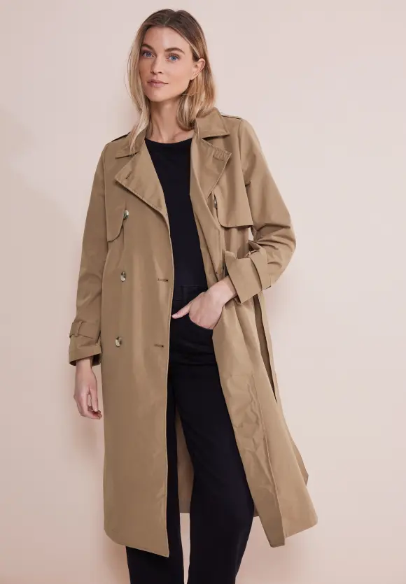 Moderner Trenchcoat - dark nutty mocca