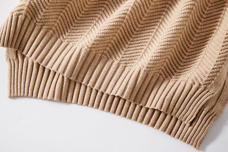 YARU - Effen vest met ronde hals