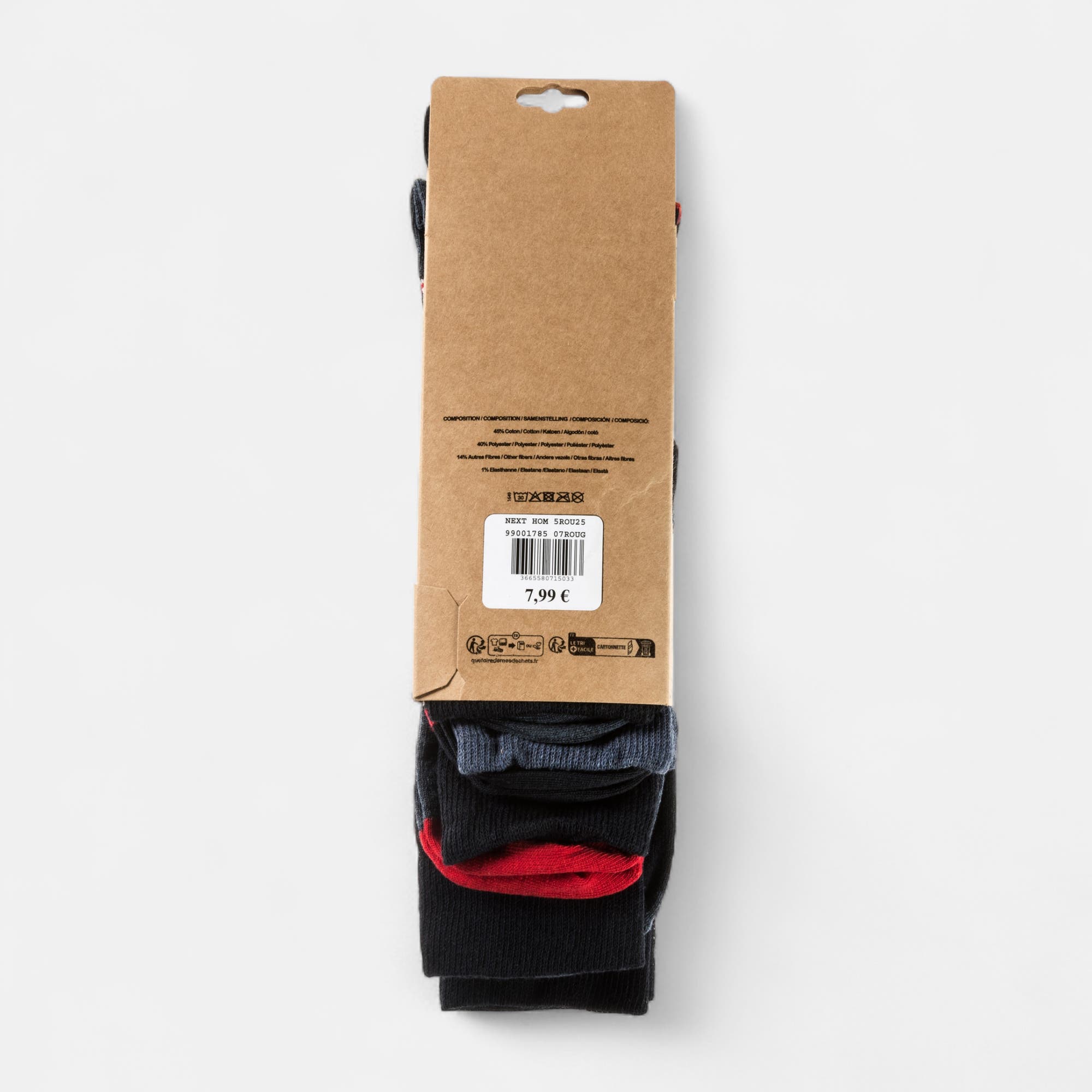Chaussettes Homme rouge
