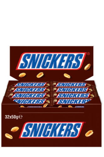 Snickers Schokoriegel 32x50g=1600g MHD:12.10.25