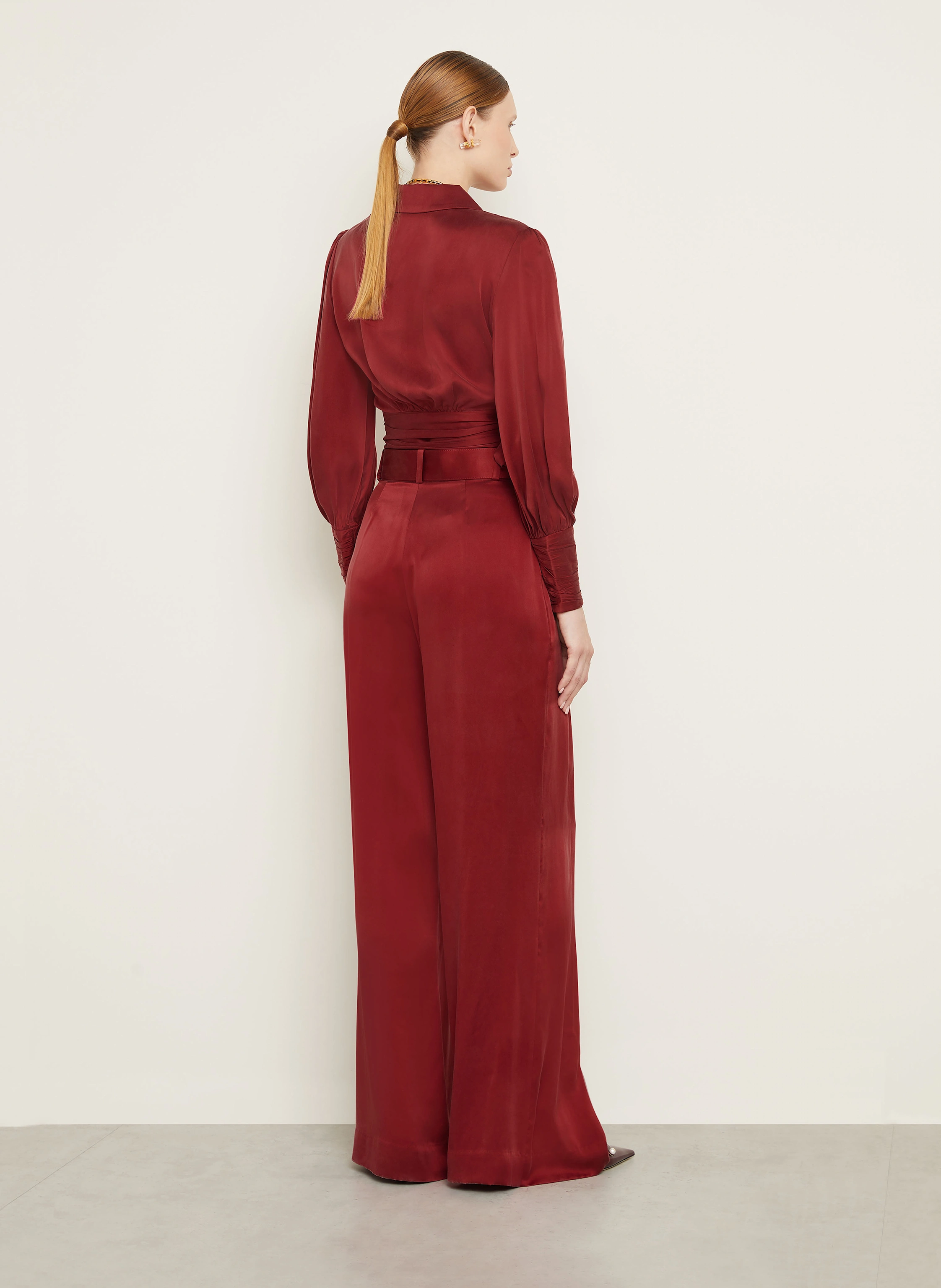 ZIMMERMANN Satin-Marlenehose aus Seide