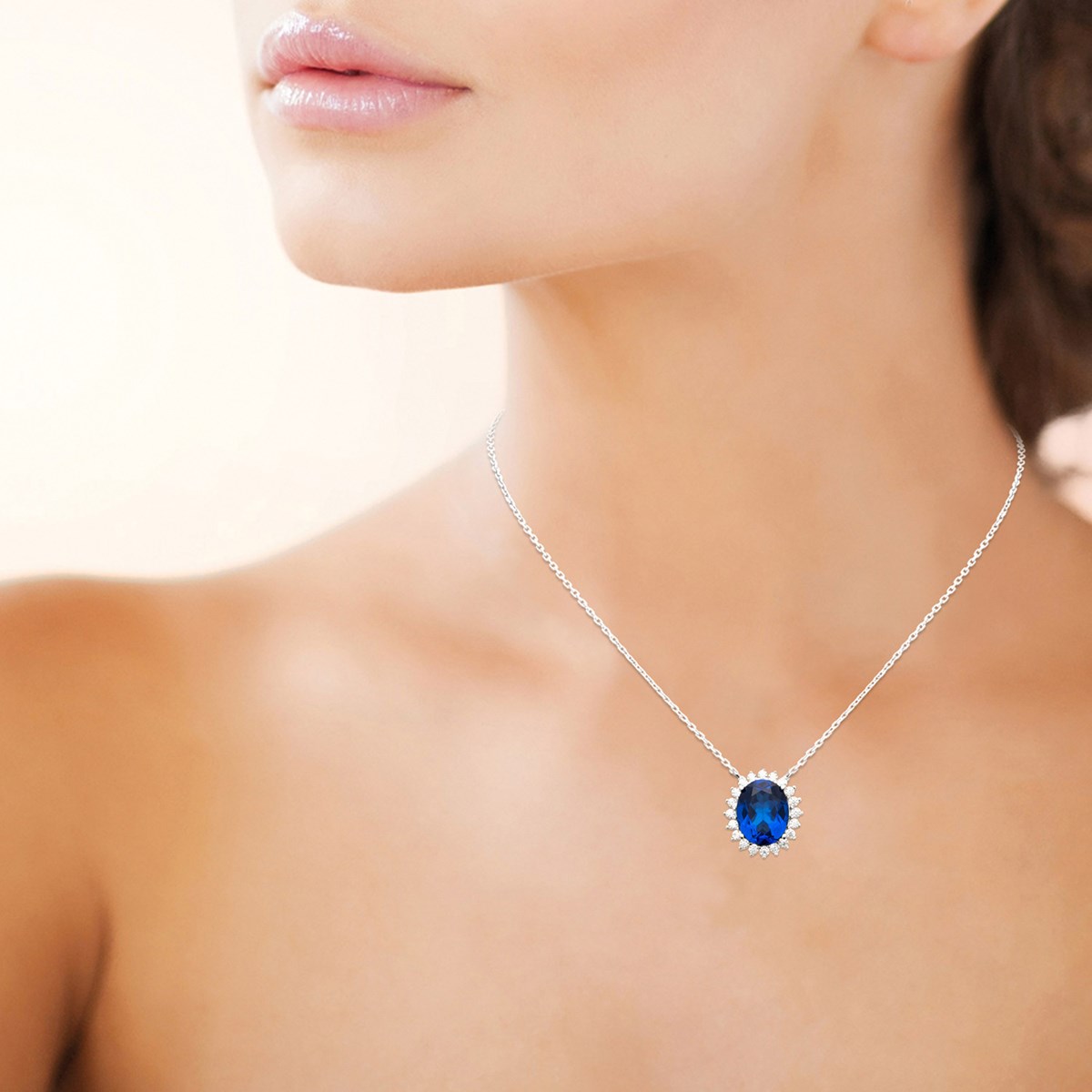 Collier Brillaxis Marquise argent