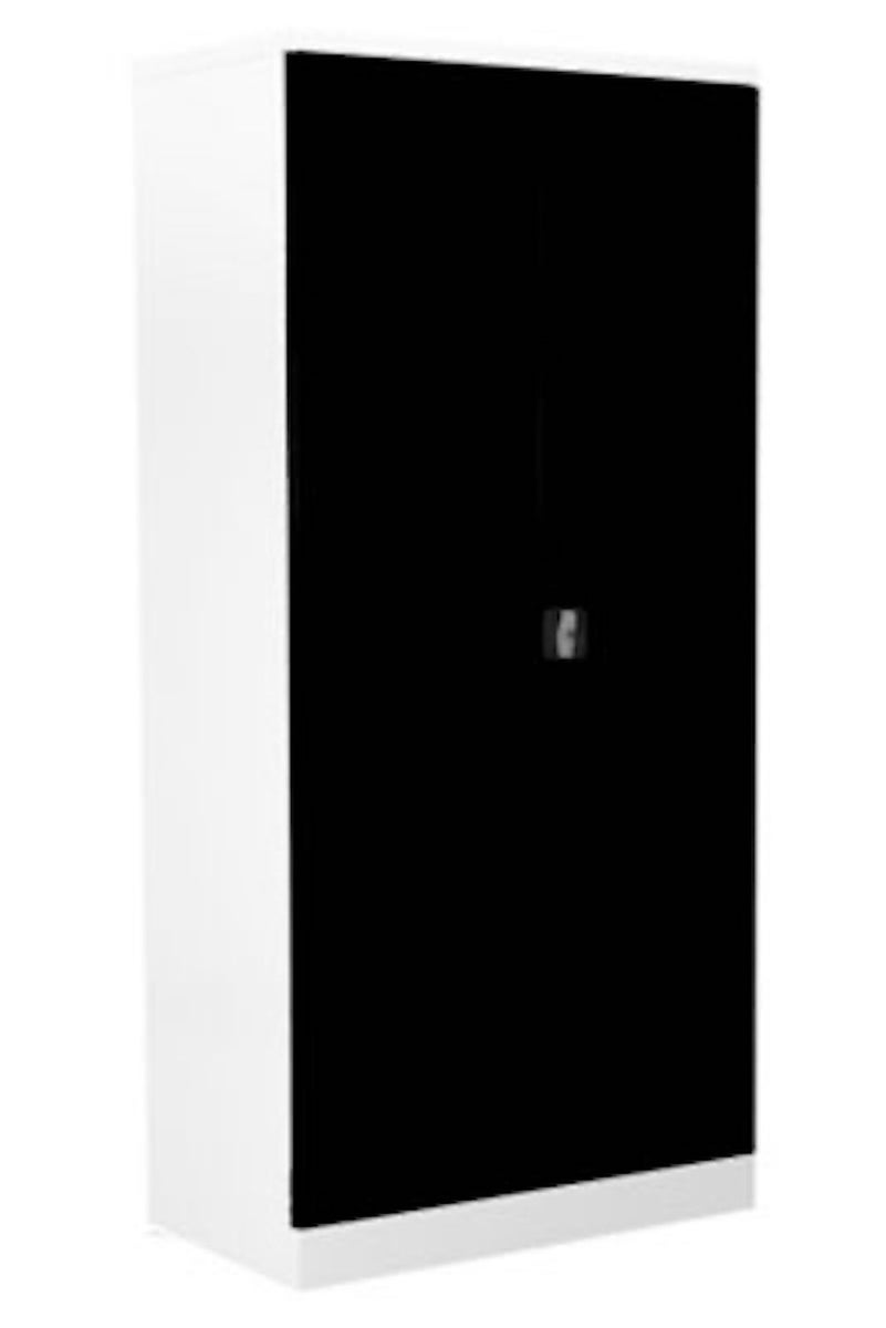 PROREGAL Stalen kast Bee 4 planken HxBxD 195 x 92 x 60 cm Gepoedercoat en versterkt plankmateriaal Wit en zwart